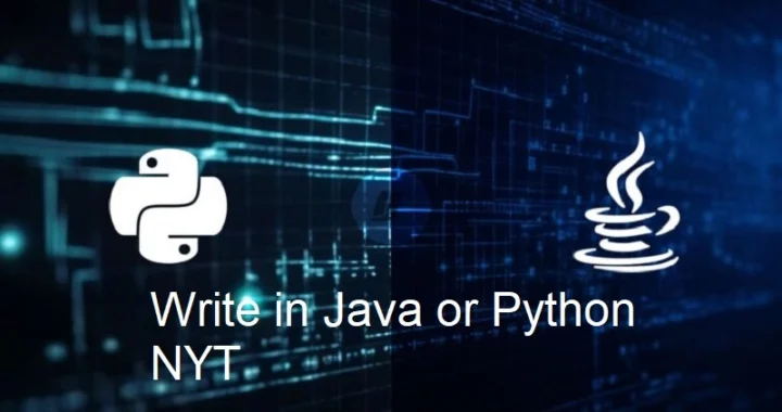 Write in Java or Python NYT